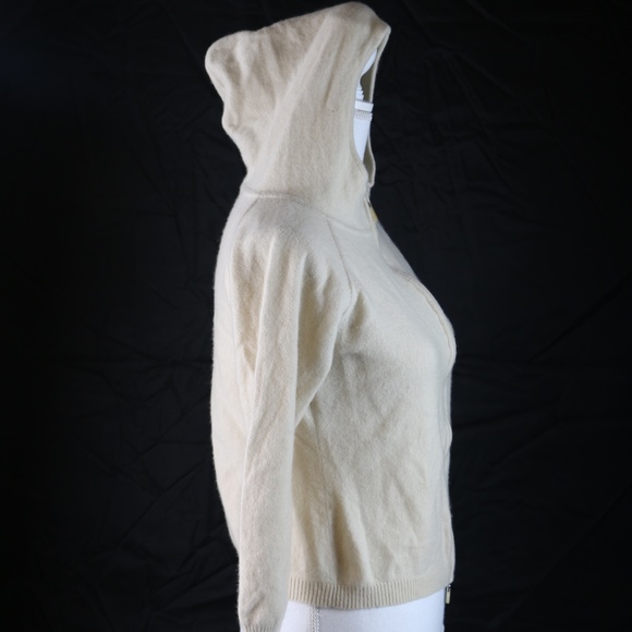 Riccardo Piacenza Pure Cashmere Hoodie Beige Small - Picture 3 of 8